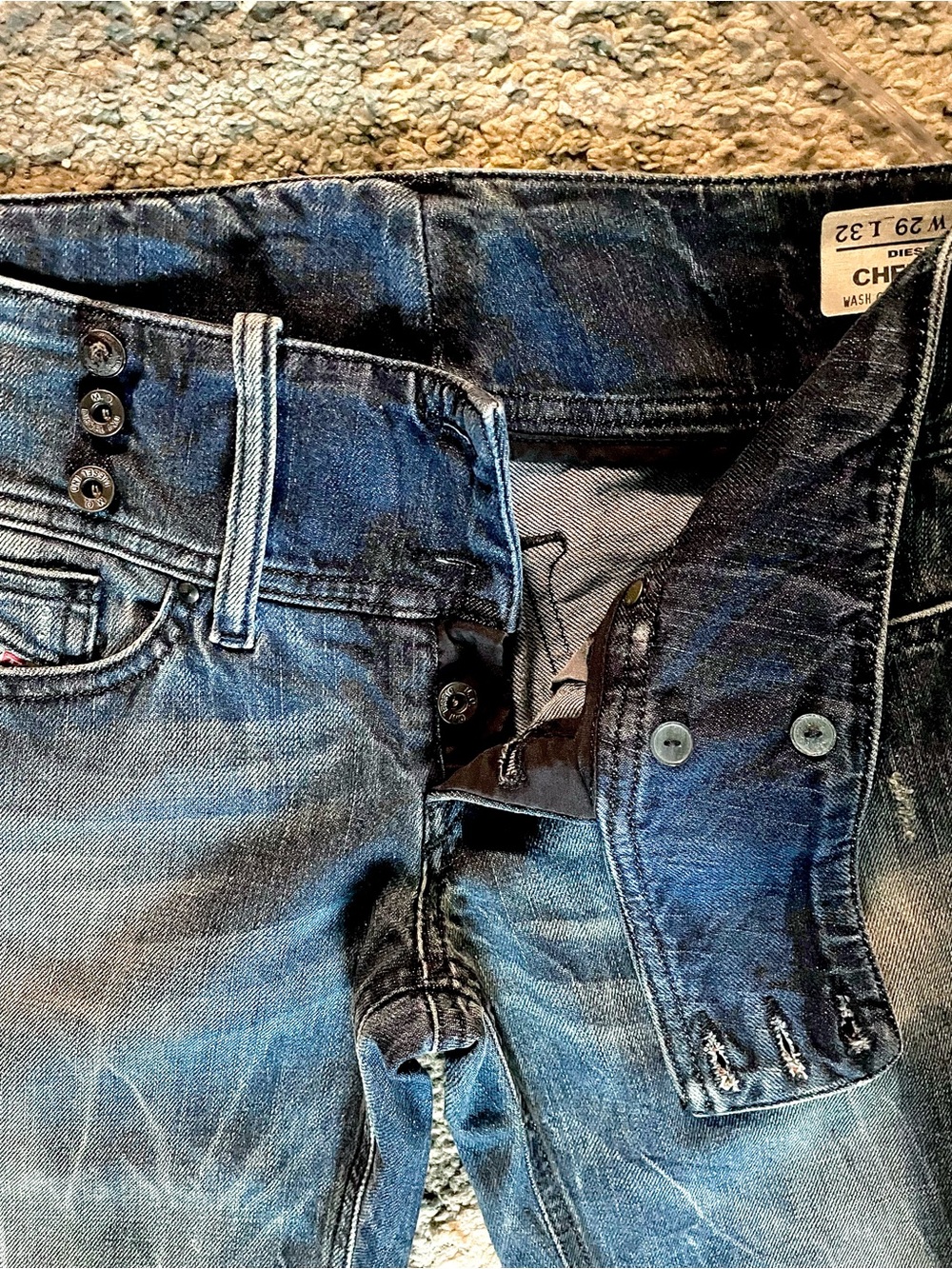 Diesel Made in Italy Cherock Low Rise Bootcut Jeans W29 L32 NWT Y2K - Picture 7 of 13